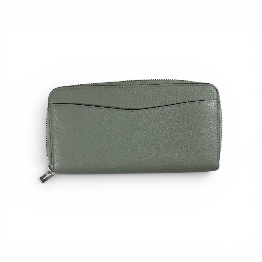 Kate Spade New York Sage Green Pebbled Leather Zip Around Continental Wallet - Picture 2 of 4